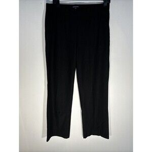 Eileen Fisher Black Straight Pants Sz S Wide Leg ankle. Pull-Elastic